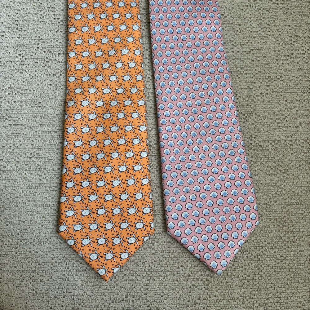 Sero New England Classics preppy silk neckties set of TWO